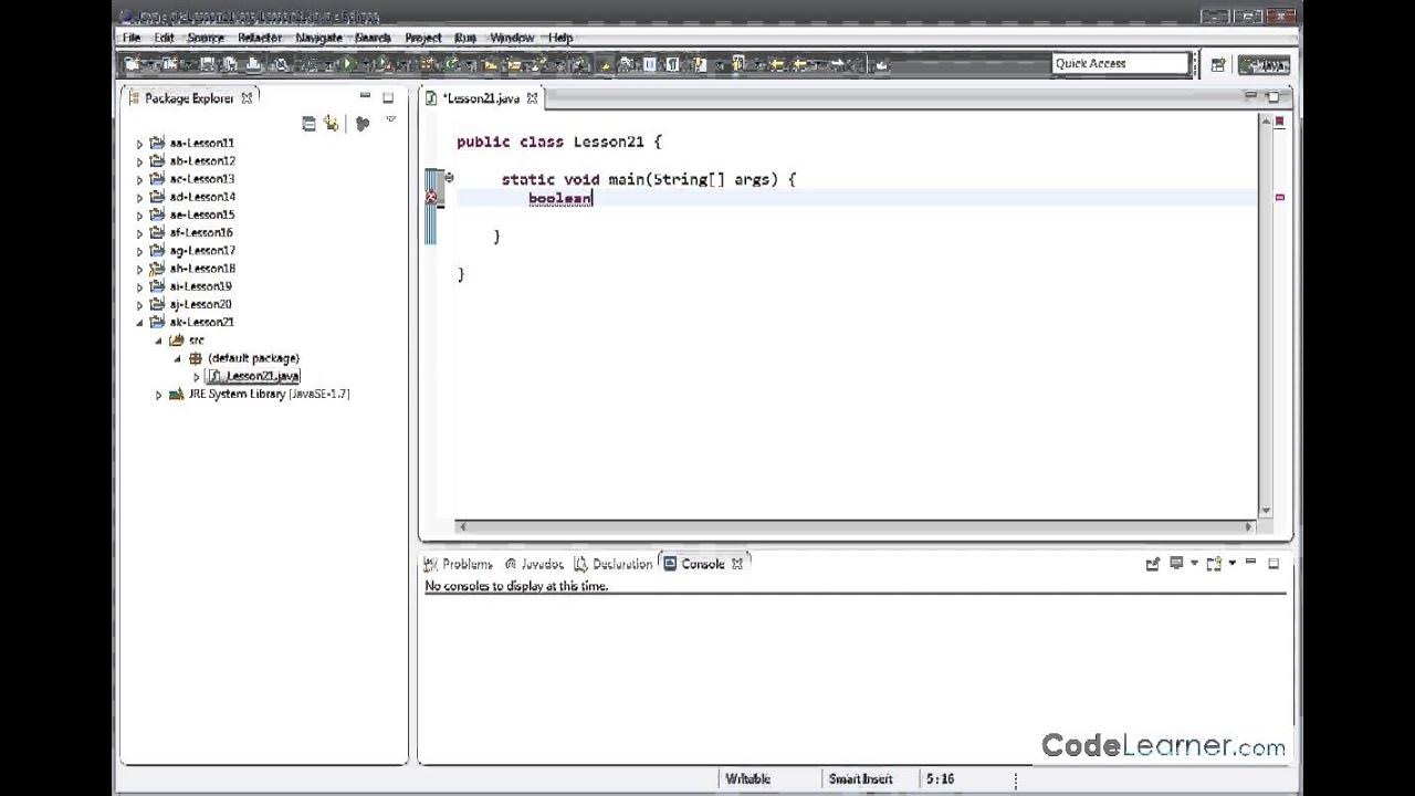 Mastering Java, Vol 1 Lesson 21 The Boolean Data Type 14 - YouTube