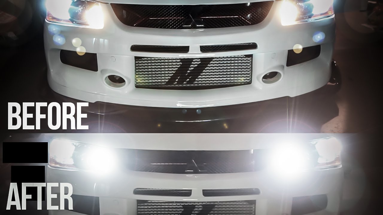 The Brightest LED Lights For Your Car Install! Evo 9 Full 360 LED Lights Upgrade Install! YouTube