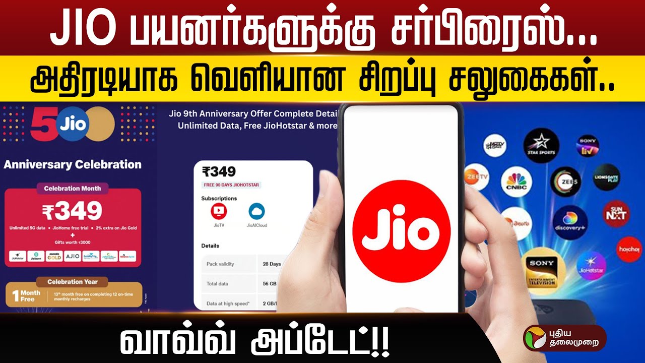 JIO பயனர்களுக்கு சர்பிரைஸ்... அதிரடியாக வெளியான சிறப்பு சலுகைகள்.. வாவ்வ் அப்டேட்!!