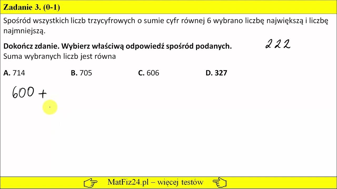 Działania Na Liczbach Klasa 6 Sprawdzian Działania na liczbach - Egzamin 8 klasisty 2022 | Matfiz24.pl - YouTube
