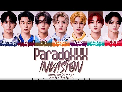 ENHYPEN 엔하이픈 ParadoXXX Invasion Lyrics Color Coded Han Rom Eng 