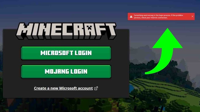 MICROSOFT LOGIN Create a new Microsoft account Ainecraft.exe has stoppe  caused the king correctly Close