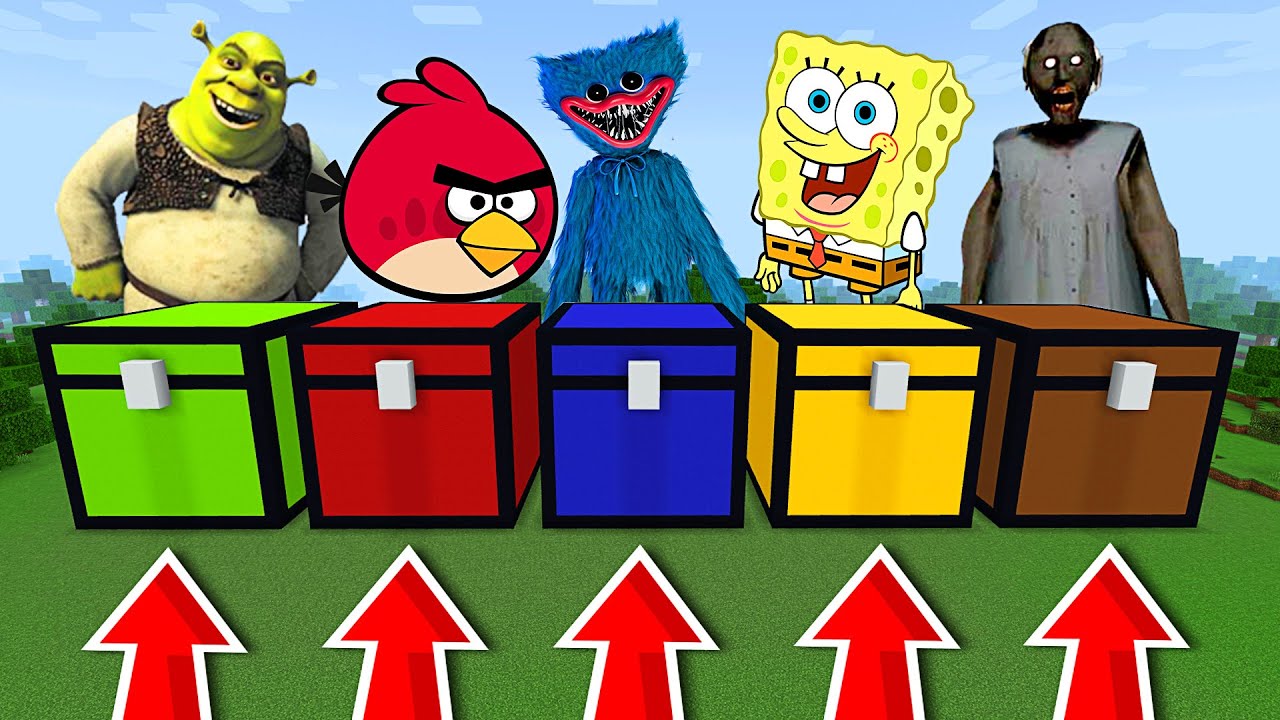 NU ALEGE CHEST-UL GREȘIT în MINECRAFT ! (Shrek, Angry Birds, Huggy ...