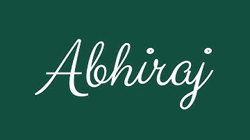 Learn how to Sign the Name Abhiraj Stylishly in Cursive Writing