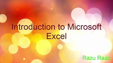 Introduction to Microsoft Excel(part-1)Based on Biman Barua Sir