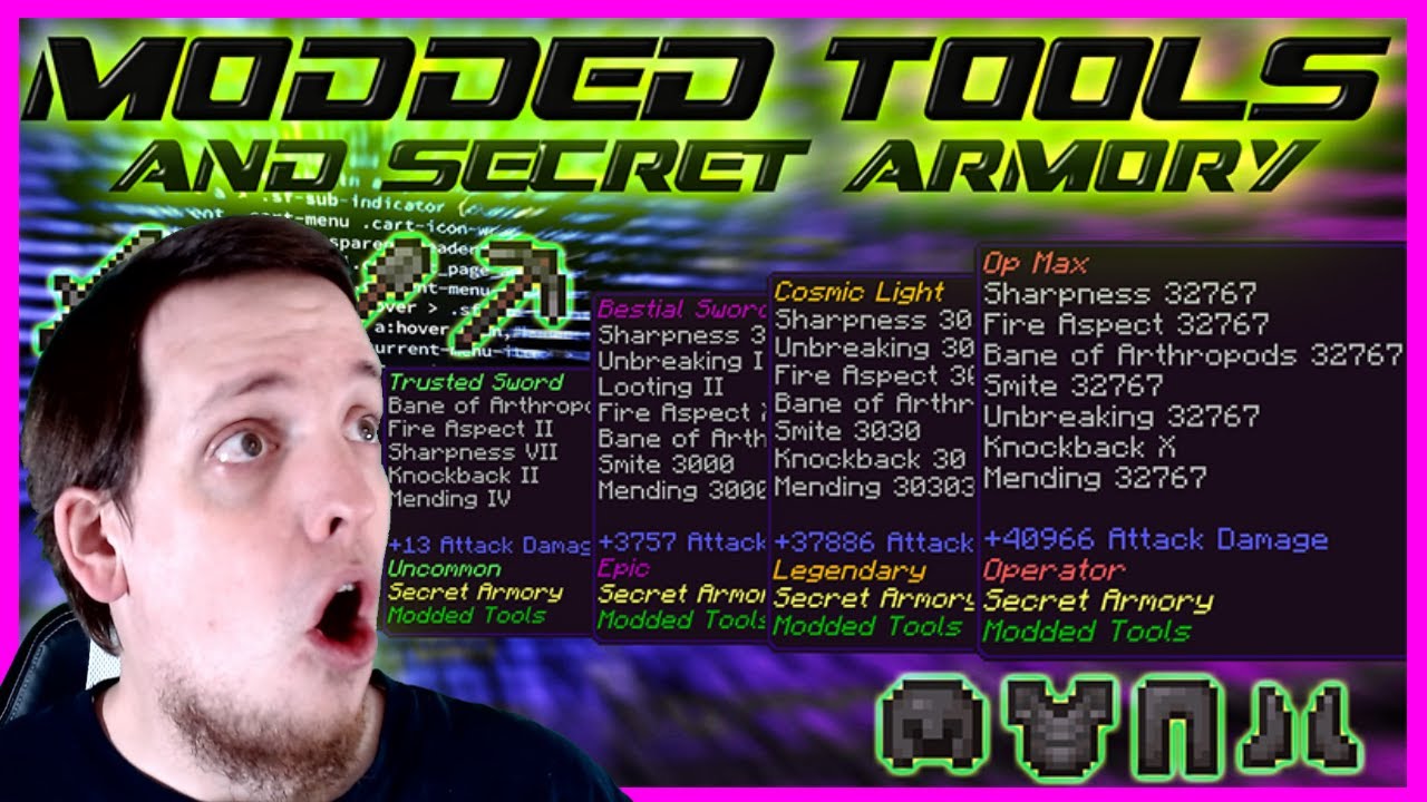 Hackers SECRET ARMORY 😲(Modded Tools in Minecraft Bedrock)