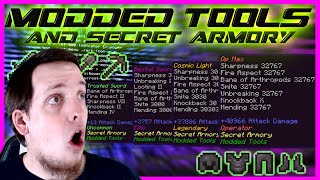 Hackers SECRET ARMORY 😲(Modded Tools in Minecraft Bedrock)