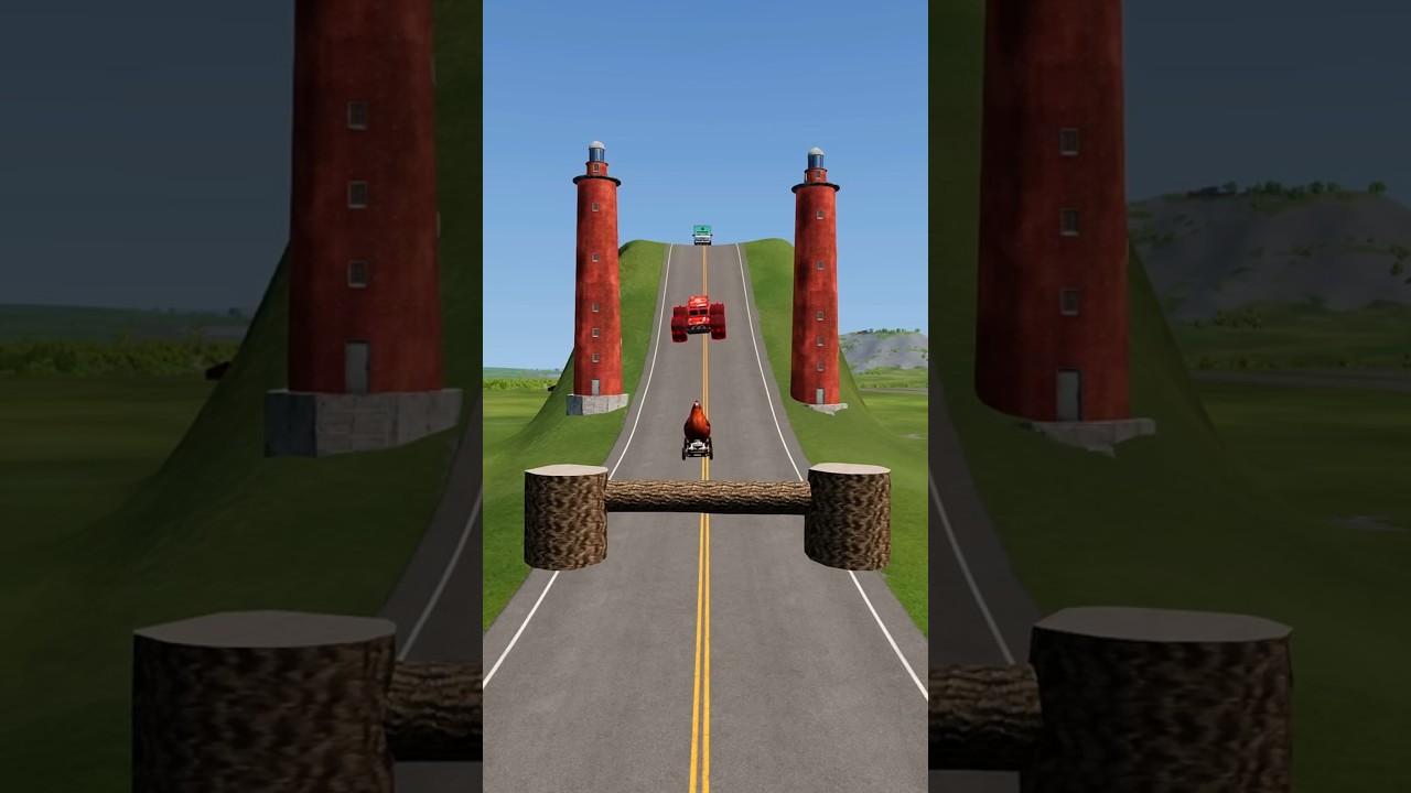 beamNG Drive | log trap vs car crashes part 278 