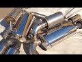 Welding custom exhaust system with dual Helmholtz resonators | Jaguar XF tuning