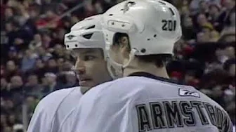 Hamrlik elbows Colby Armstrong 2/21/08