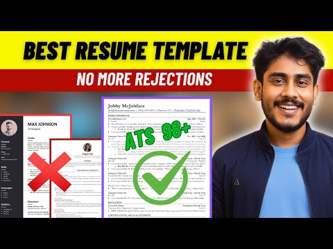 Best Resume Template For Free | 98+ ATS Score Resume | Resume For Freshers | ATS Friendly Resume