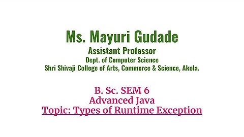 Runtime Exceptions in Java