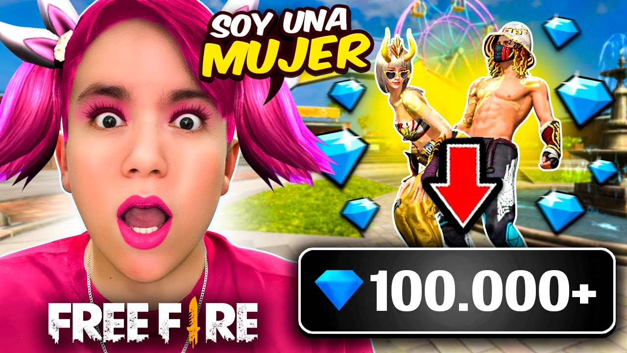 ME DIFRAZO DE MUJER PARA CONSEGUIR DIAMANTES EN FREE FIRE😱💎SOY LUPITA😳!