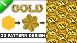 Gold Pattern Design in Coreldraw | 3d Pattern Design in Coreldraw | CorelDRAW tutorial | Pattern