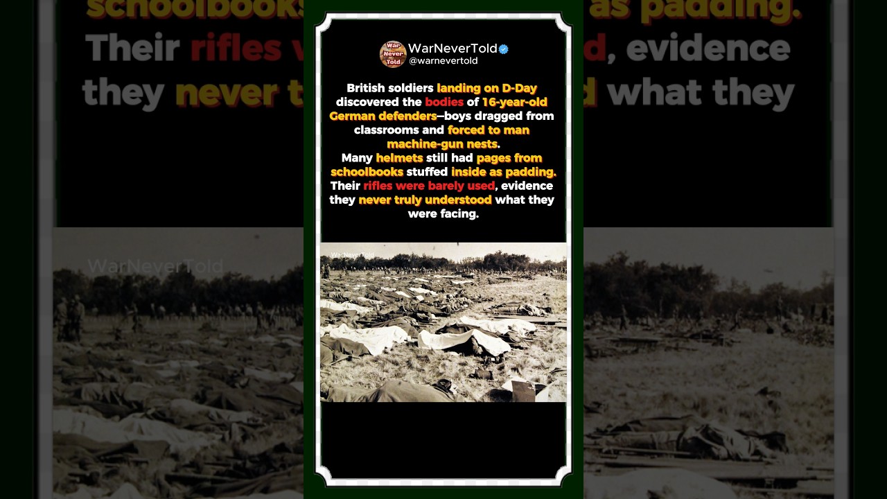 British soldiers discovered bodies of young(16y)German soldiers on D-Day #history #war #ww2 #shorts