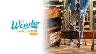 Stander Wonder Walker Plus - Lightweight EZ Fold-N-Go Travel Walker for Seniors