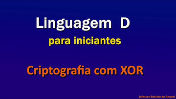 Linguagem D #11 - Criptografia Simples