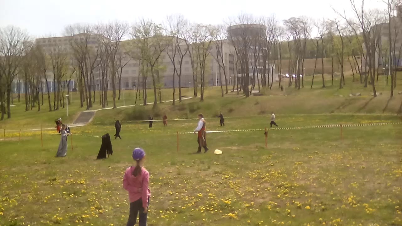 Бой лучников 20 мая 2018. Остров Русский, кампус ДВФУ, рыцарский турнир ...