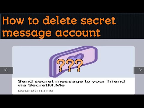 How to delete secret message link account |secret message link tutorial