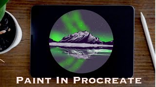 How to Draw Northern Lights in Procreate Tutorial | Paint with Basic Brushes| The ProArt