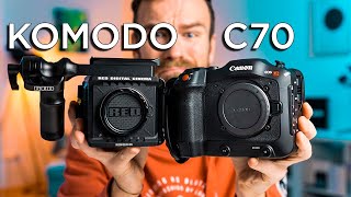 CANON C70 vs. RED KOMODO 6K Compared // Dynamic Range, Autofocus, Image quality