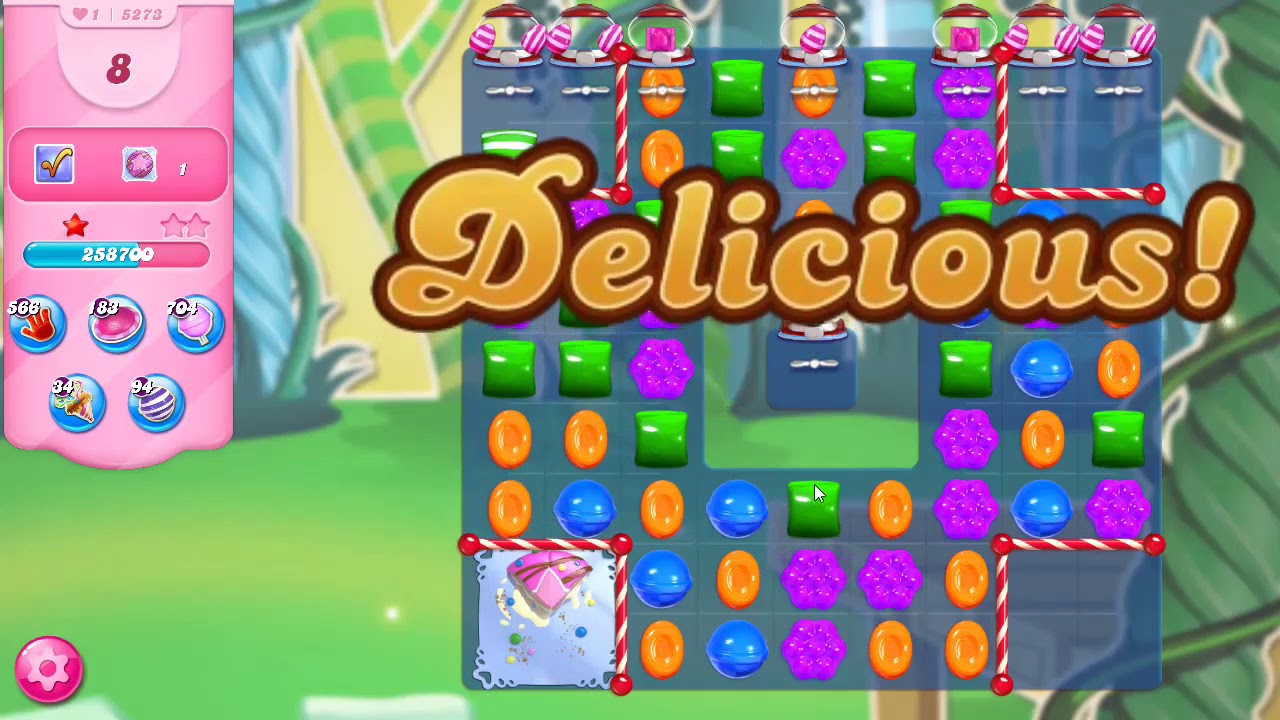 Candy Crush Saga Level 5273 NO BOOSTERS - YouTube