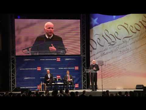 McCain calls out 'half-baked' nationalism, Biden praises bipartisanship in Liberty Medal ceremony