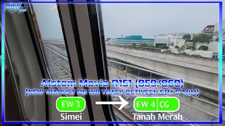 New Viaduct On Wb Track Smrt Alstom Movia R151 859860 Ew3 Simei Ew4Cg Tanah Merah