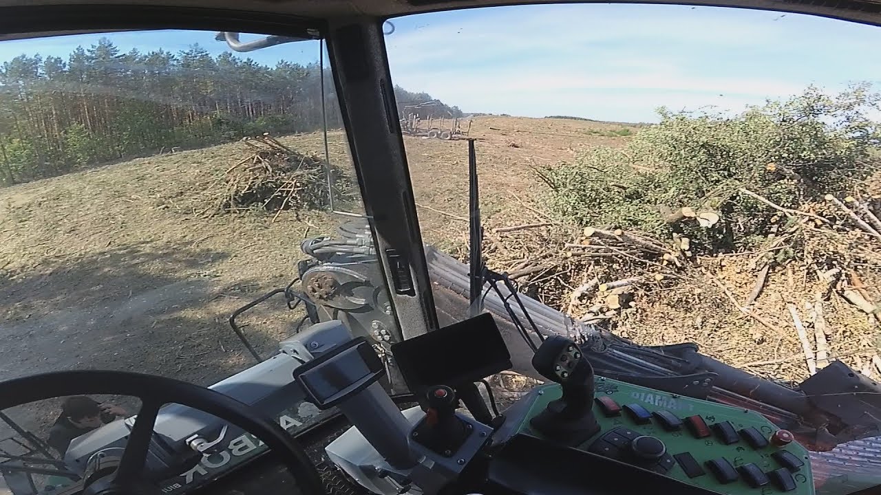 WIDOK Z KABINY RĘBAKA# ALBACH DIAMANT# FORESTRY WORK