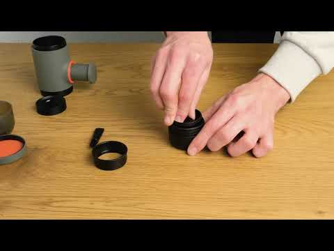 Портативна еспресо-кавоварка Wacaco Minipresso GR2 | Компактна, Без електрична, для Подорожей, Кемпінгу та Офісу, видео 1