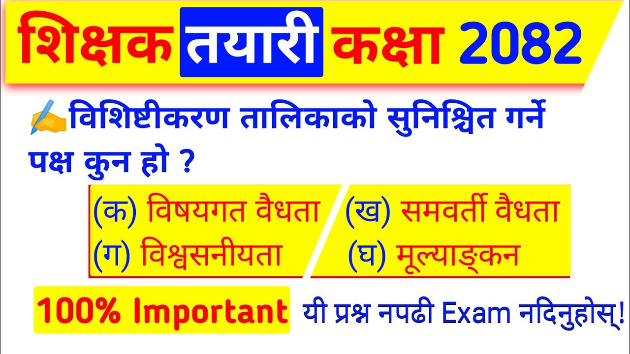 TSC 2083 Preparation | Measurement & Evaluation MCQ with Explanation | 31–60 Questions