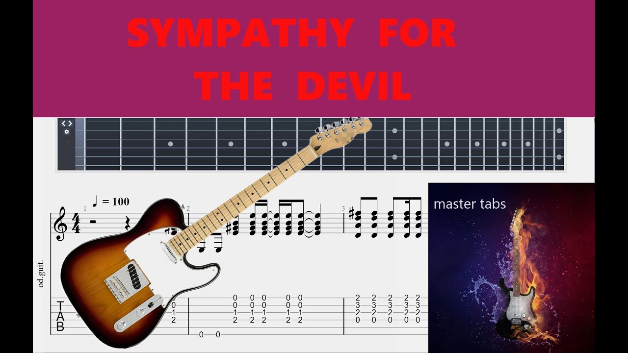 SYMPATHY FOR THE DEVIL rollingstones Guitar Tab Mastertabs