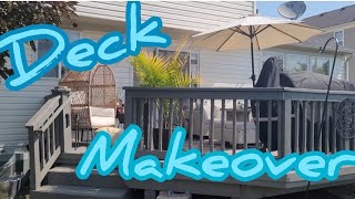 Deck Makeover on Budget.   #deckmakeover #deckmakeoveronbudget #betterhomesandgardenspatioset