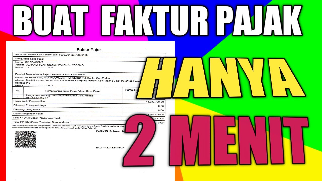 CARA MEMBUAT FAKTUR PAJAK 