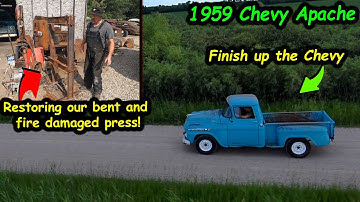 Finishing up the 59 Apache and restoring our fire damaged press.