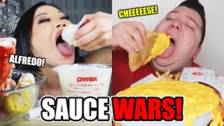 Mukbangers dipping their FOOD in TOO MUCH SAUCE