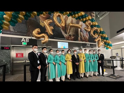 Video: Vietnam Airways khai trương đường bay thẳng đầu tiên đến Mỹ