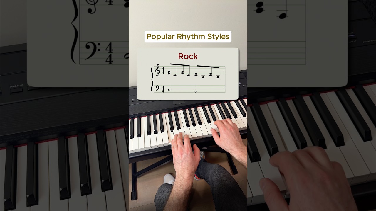 Popular Rhythm Styles on Piano🎹 #pianolesson #pianotutorial #learnpiano #rhythm #pianist