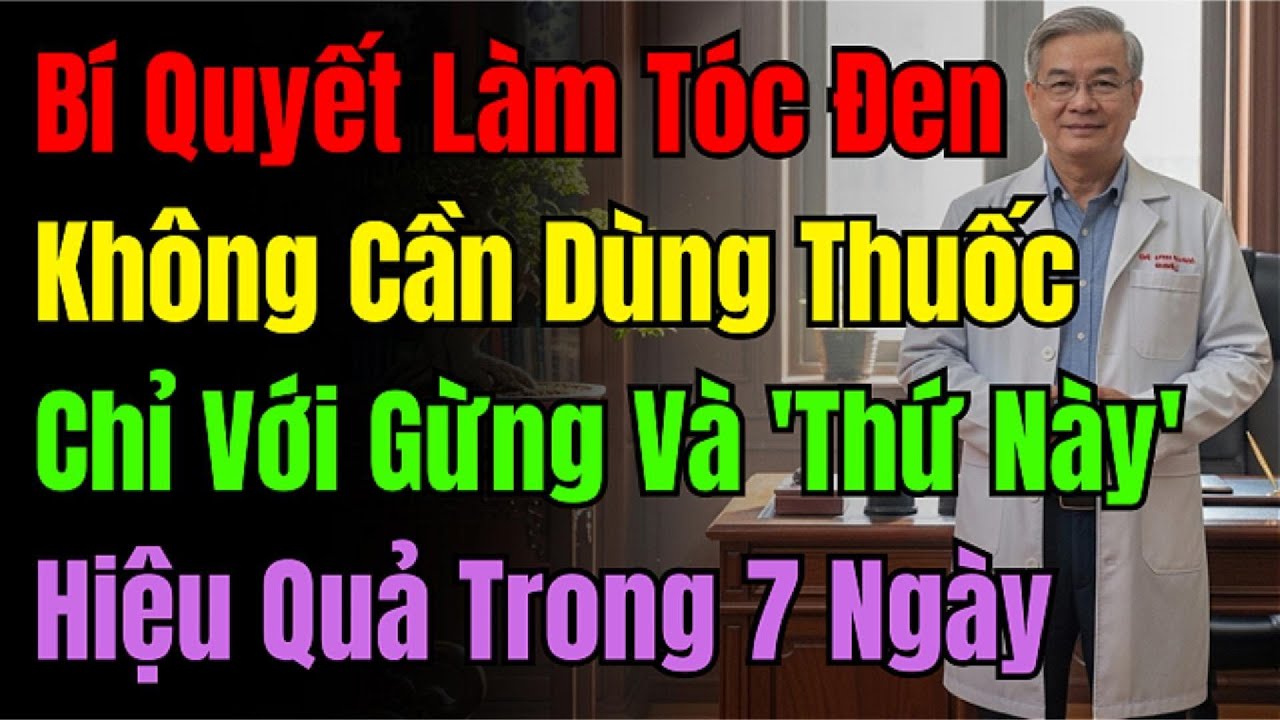 Gừng Và 'Thứ Này' Là Cứu Tinh Cho Mái Tóc Người Già, Giúp Tóc Hết Rụng Và Chắc Khỏe Diệu Kỳ.