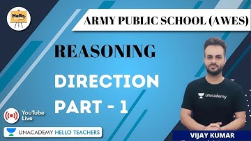 Direction (Part-1) | Reasoning | Target Army Public School (AWES) 2020 | Vijay Kumar