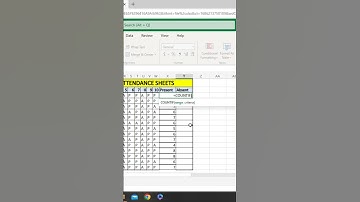Attendance Sheets Create In excel👍 Basic terms | Tricks Video In Excel #countif #excel #countifs