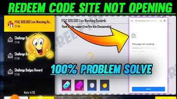 Redeem Code Website Crash Problem Solved Free Fire| Garena Free Fire Redeem Code site not Open | FF