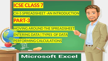CLASS 7 | CH-5 | SPREADSHEET-AN INTRODUCTION | Part-3