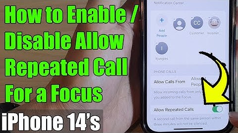 iPhone 14/14 Pro Max: How to Enable / Disable Allow Repeated Call For a Focus