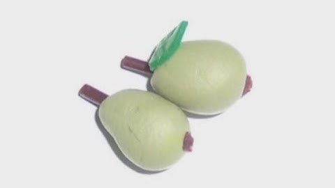 Polymer Clay Miniature - Green Pears