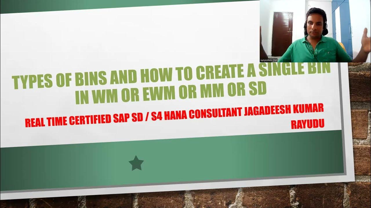 how to create a single bin in sap WM YouTube