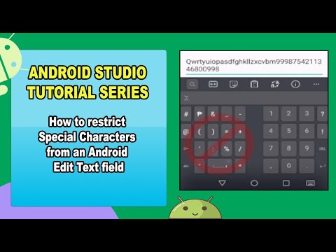 How to restrict special characters from an Android Edit Text field - Android Studio Tutorial
