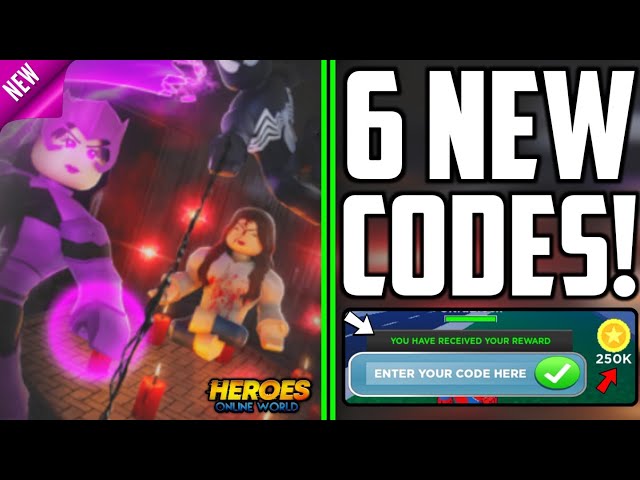 ALL NEW *SECRET* UPDATE CODES in HEROES ONLINE WORLD CODES! (Roblox Heroes  Online World Codes) 