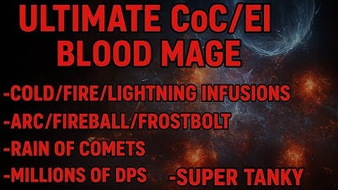 [POE2 0.3] All-Elements Blood Mage! Cold Spark CoC Comet/Elemental Invocation Fireball/Arc/Frostbolt