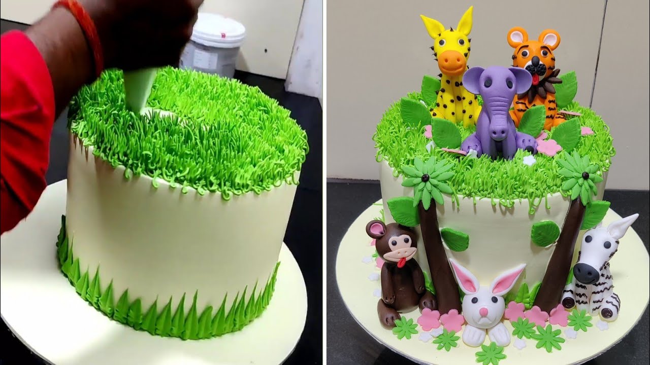 Jungle Themed 2Nd Birthday Cake - CakeCentral.com